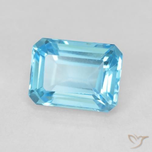Topazio Blu svizzero naturale da 2.19 ct, Ottagonale / Taglio smeraldo, VVS