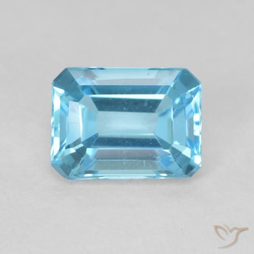 2.02ct Naturale Blu svizzero Topazio, Taglio smeraldo, VVS