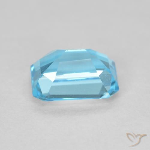 Topazio Blu svizzero naturale da 1.86 ct, Ottagonale / Taglio smeraldo, VVS