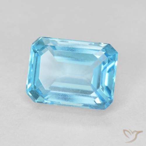 Topazio Blu svizzero naturale da 2.16 ct, Ottagonale / Taglio smeraldo, VVS