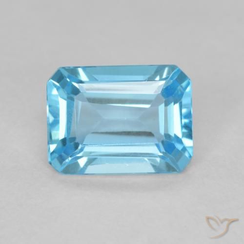 1.78ct Naturale Blu svizzero Topazio, Taglio smeraldo, VVS