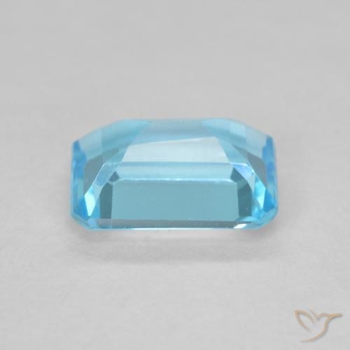 Topazio Blu svizzero naturale da 1.78 ct, Ottagonale / Taglio smeraldo, VVS