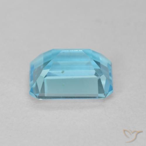 Topazio Azzurro naturale da 2.07 ct, Ottagonale / Taglio smeraldo, VVS