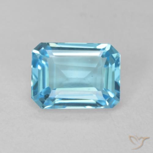 2.08ct Naturale Blu svizzero Topazio, Taglio smeraldo, VVS