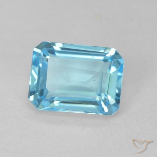 Topazio Blu svizzero naturale da 2.08 ct, Ottagonale / Taglio smeraldo, VVS