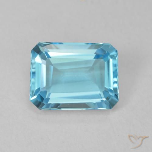 2.04ct Naturale Blu svizzero Topazio, Taglio smeraldo, VVS