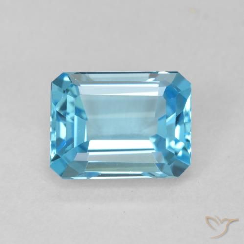 Topazio Blu svizzero naturale da 2.09 ct, Ottagonale / Taglio smeraldo, VVS