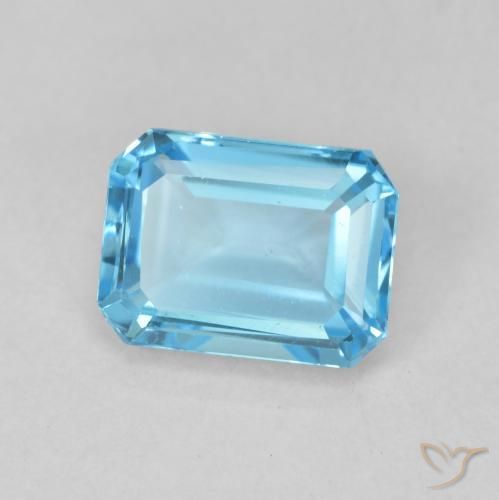 Topazio Blu svizzero naturale da 2.11 ct, Ottagonale / Taglio smeraldo, VVS