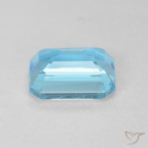Topazio Blu svizzero naturale da 2.11 ct, Ottagonale / Taglio smeraldo, VVS