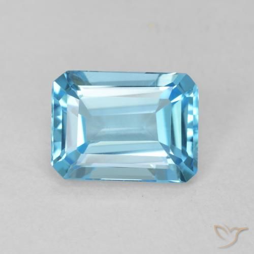 Topazio Blu svizzero naturale da 1.81 ct, Ottagonale / Taglio smeraldo, VVS