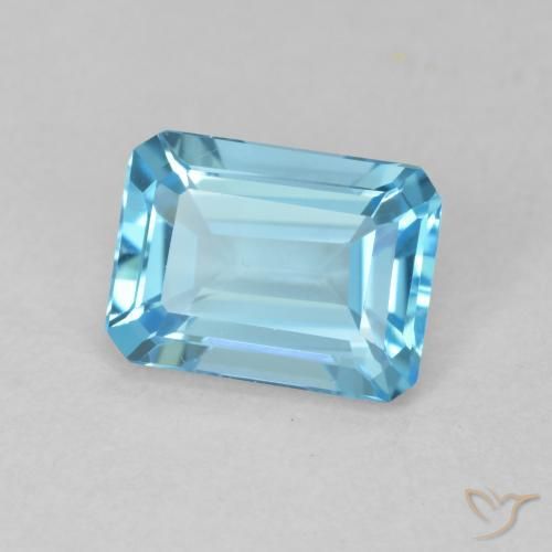 Topazio Blu svizzero naturale da 1.81 ct, Ottagonale / Taglio smeraldo, VVS