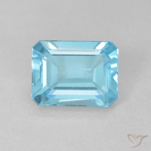2.02ct Naturale Blu svizzero Topazio, Taglio smeraldo, VVS