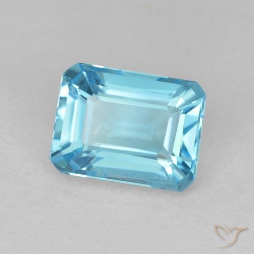 Topazio Blu svizzero naturale da 2.20 ct, Ottagonale / Taglio smeraldo, VVS