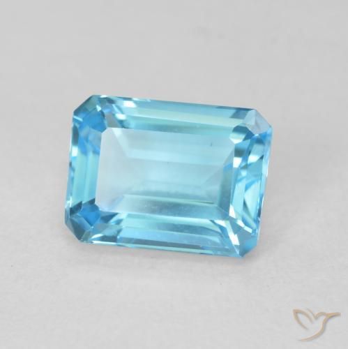 Topazio Blu svizzero naturale da 2.14 ct, Ottagonale / Taglio smeraldo, VVS