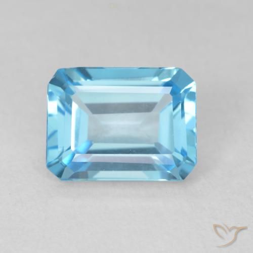 2.08ct Naturale Blu svizzero Topazio, Taglio smeraldo, VVS
