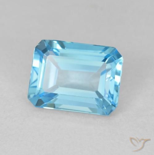 Topazio Blu svizzero naturale da 2.08 ct, Ottagonale / Taglio smeraldo, VVS