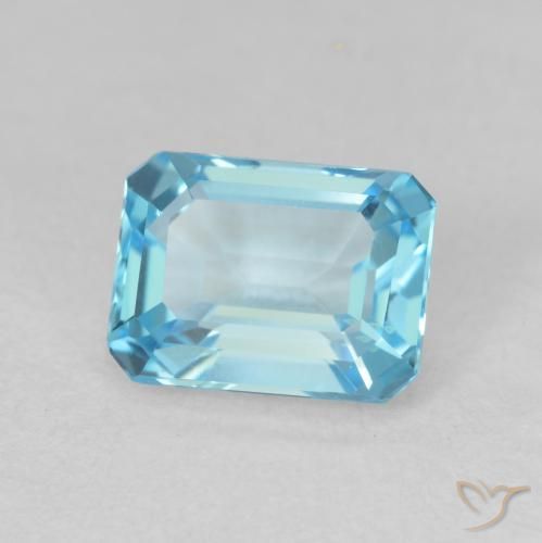 Topazio Blu svizzero naturale da 2.20 ct, Ottagonale / Taglio smeraldo, VVS