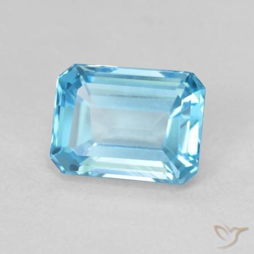 2.14ct Naturale Blu svizzero Topazio, Taglio smeraldo, VVS