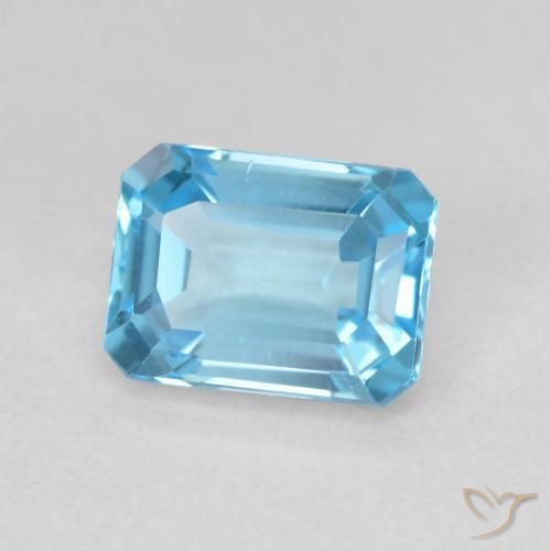 Topazio Blu svizzero naturale da 2.06 ct, Ottagonale / Taglio smeraldo, VVS