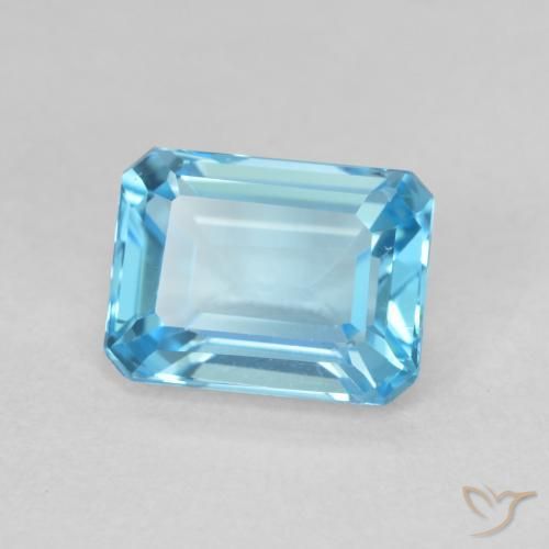 Topazio Blu svizzero naturale da 1.99 ct, Ottagonale / Taglio smeraldo, VVS