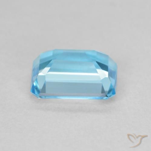 Topazio Blu svizzero naturale da 1.99 ct, Ottagonale / Taglio smeraldo, VVS