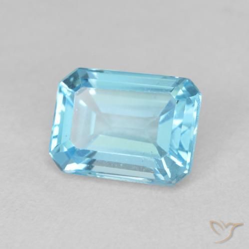 Topazio Blu svizzero naturale da 2.12 ct, Ottagonale / Taglio smeraldo, VVS