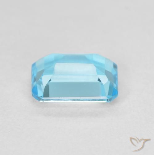 Topazio Blu svizzero naturale da 1.86 ct, Ottagonale / Taglio smeraldo, VVS
