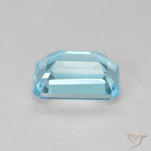 Topazio Azzurro cielo chiaro naturale da 2.00 ct, Ottagonale / Taglio smeraldo, VVS