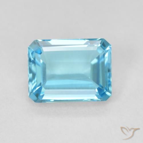 Topazio Blu svizzero naturale da 1.93 ct, Ottagonale / Taglio smeraldo, VVS