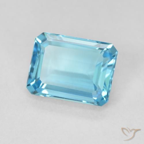 Topazio Blu svizzero naturale da 1.93 ct, Ottagonale / Taglio smeraldo, VVS