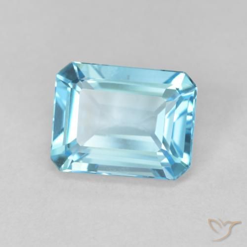 Topazio Blu svizzero naturale da 1.95 ct, Ottagonale / Taglio smeraldo, VVS