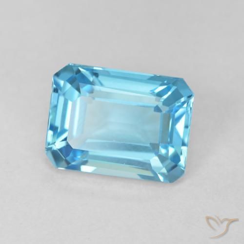 Topazio Blu svizzero naturale da 2.02 ct, Ottagonale / Taglio smeraldo, VVS