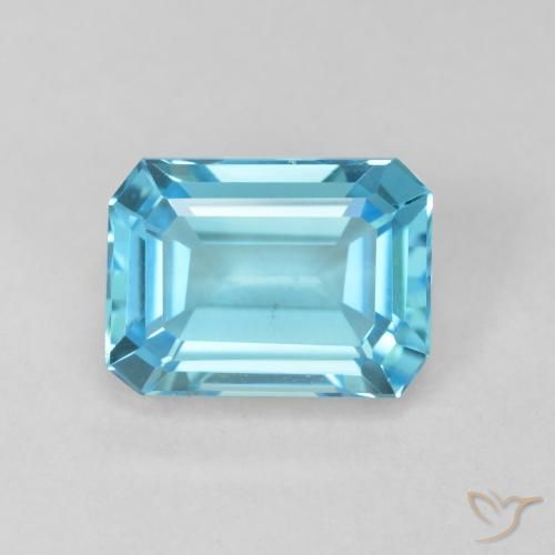 2.08ct Naturale Blu svizzero Topazio, Taglio smeraldo, VVS