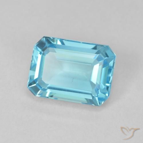 Topazio Blu svizzero naturale da 2.08 ct, Ottagonale / Taglio smeraldo, VVS
