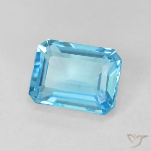 Topazio Blu svizzero naturale da 2.17 ct, Ottagonale / Taglio smeraldo, VVS