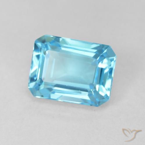 Topazio Blu svizzero naturale da 2.08 ct, Ottagonale / Taglio smeraldo, VVS