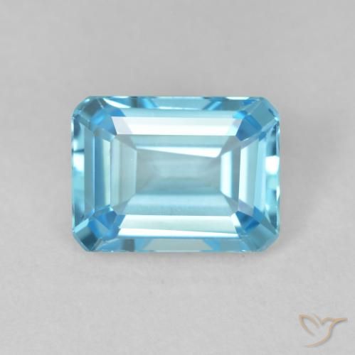 Topazio Blu svizzero naturale da 1.95 ct, Ottagonale / Taglio smeraldo, VVS