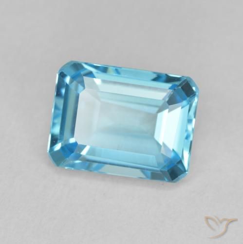 Topazio Blu svizzero naturale da 1.95 ct, Ottagonale / Taglio smeraldo, VVS