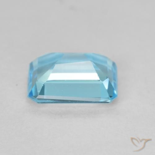 Topazio Blu svizzero naturale da 1.95 ct, Ottagonale / Taglio smeraldo, VVS
