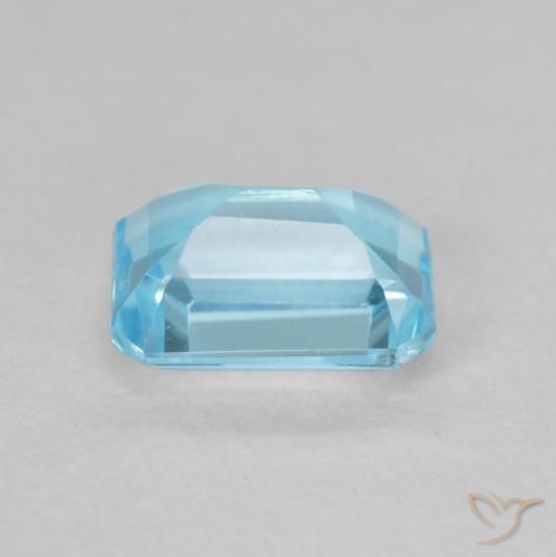 Topazio Blu svizzero naturale da 2.13 ct, Ottagonale / Taglio smeraldo, VVS-VS