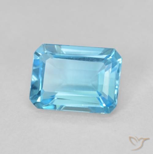 Topazio Blu svizzero naturale da 1.83 ct, Ottagonale / Taglio smeraldo, VVS-VS