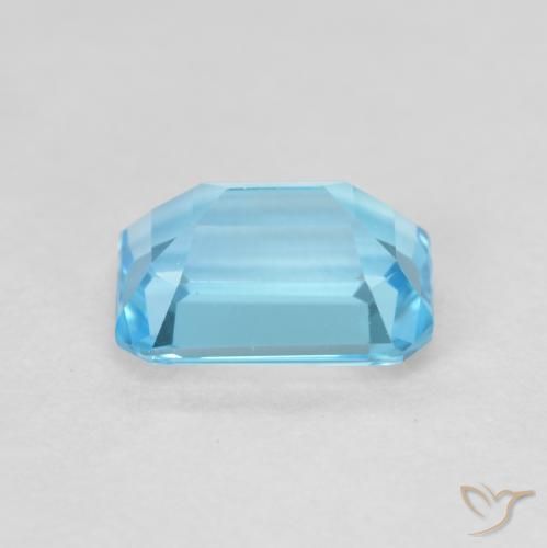 Topazio Blu svizzero naturale da 2.00 ct, Ottagonale / Taglio smeraldo, VVS-VS