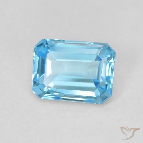 Topazio Blu svizzero naturale da 1.80 ct, Ottagonale / Taglio smeraldo, VVS-VS
