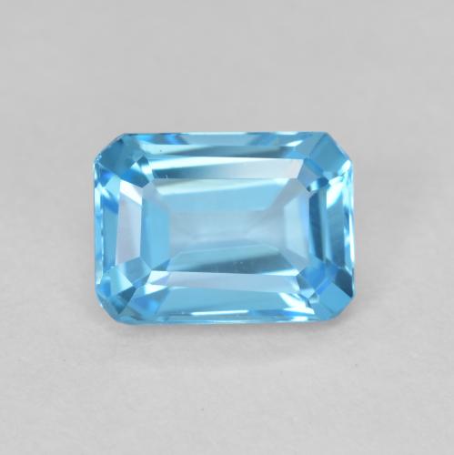 1.90ct Naturale Blu svizzero Topazio, Taglio smeraldo, VVS-VS