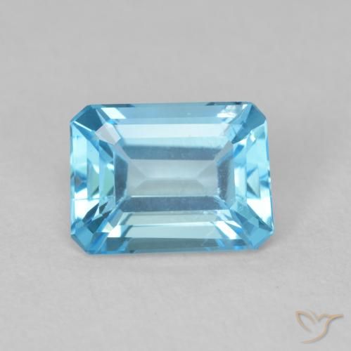 Topazio Blu svizzero naturale da 1.89 ct, Ottagonale / Taglio smeraldo, VVS-VS