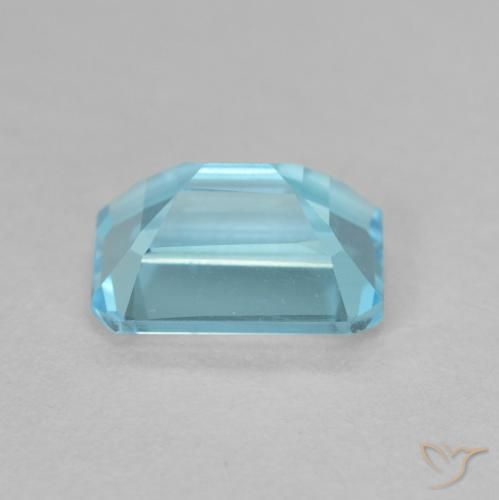 Topazio Azzurro naturale da 2.08 ct, Ottagonale / Taglio smeraldo, VVS-VS