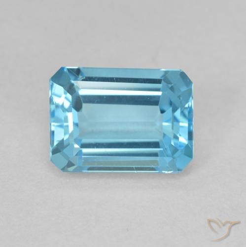 Topazio Blu svizzero naturale da 2.10 ct, Ottagonale / Taglio smeraldo, VVS-VS