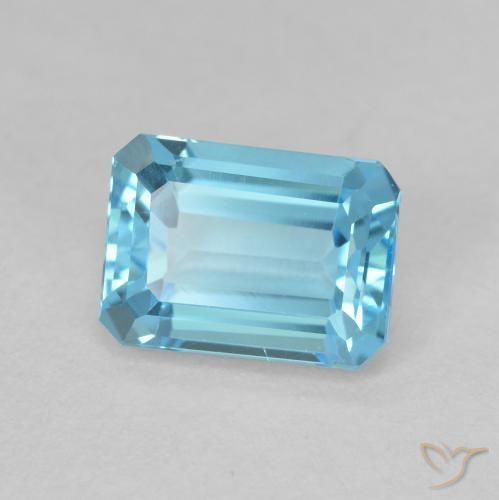 Topazio Blu svizzero naturale da 2.10 ct, Ottagonale / Taglio smeraldo, VVS-VS