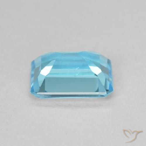 Topazio Azzurro naturale da 1.79 ct, Ottagonale / Taglio smeraldo, VVS-VS