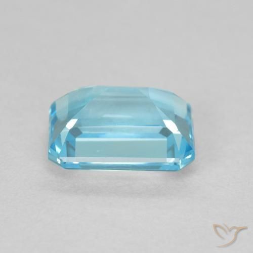 Topazio Azzurro naturale da 2.08 ct, Ottagonale / Taglio smeraldo, VVS-VS